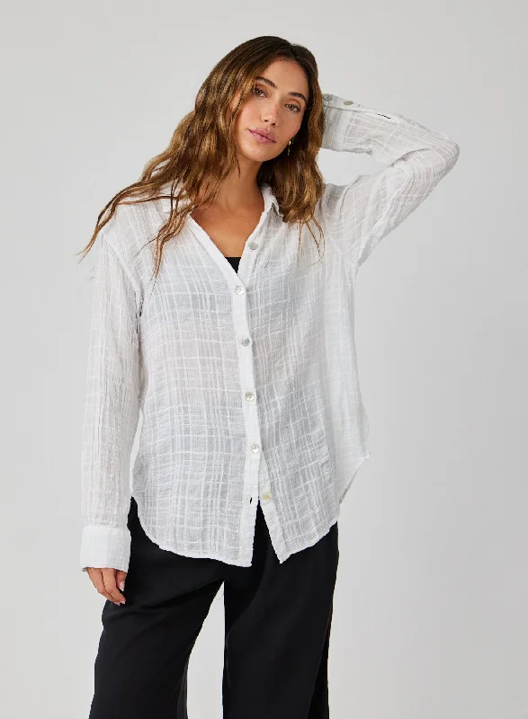 Boyfriend Button Down - White