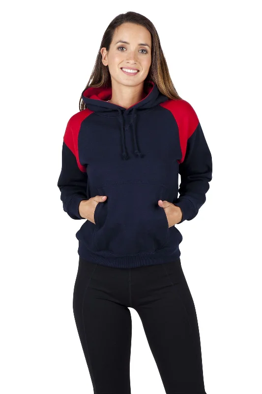 Ramo Ladies/Juniors Shoulder Contrast Panel Hoodie (F303UN)