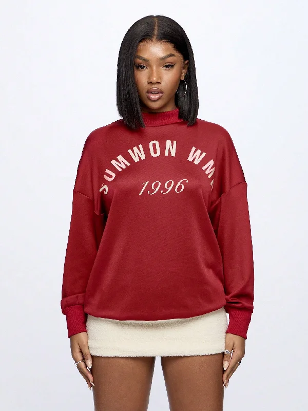 SUMWON WOMEN Essentials Graphic Oversized Sweatshirt