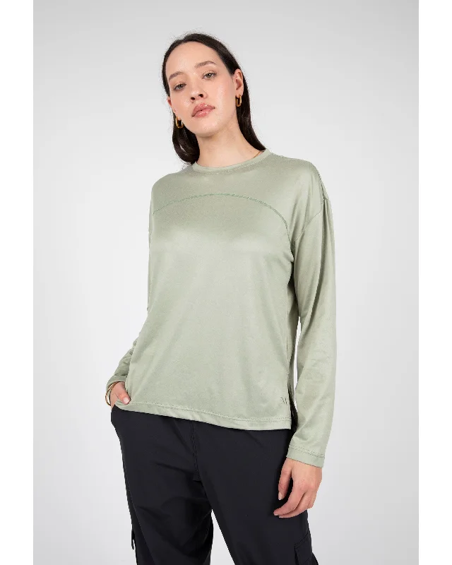 Marlow Half Time Long Sleeve Top - Eucalyptus