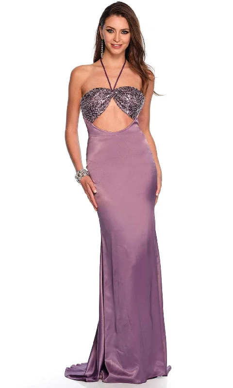 Dave & Johnny 11393 - Halter Mid-Open Back Prom Gown