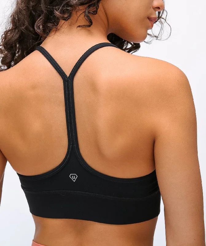 Indy Bralette with Racer Back in Coal Black