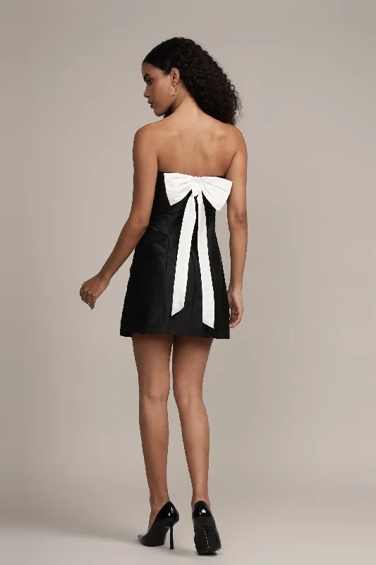 Lexy Mini Dress in Black and White