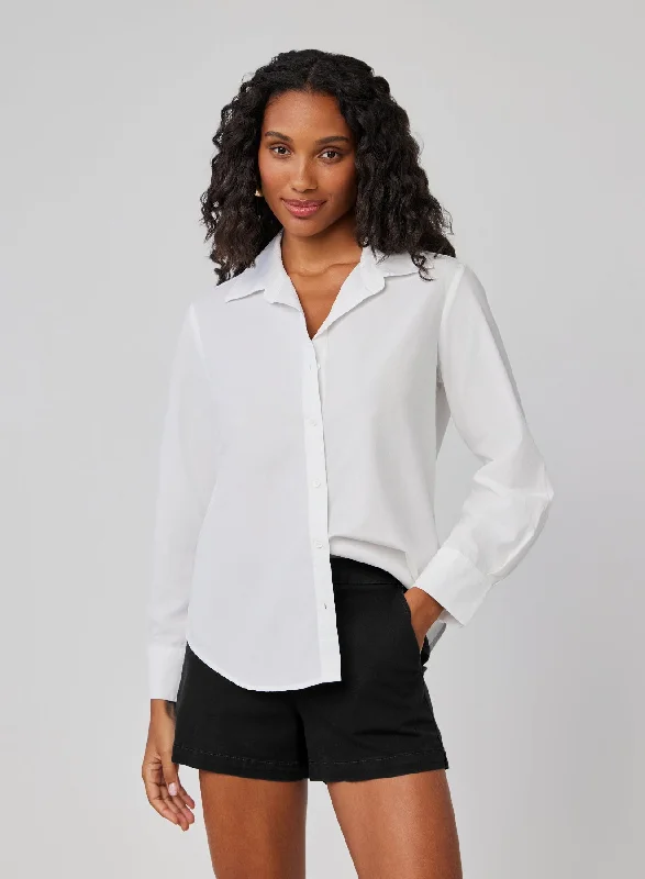 Clean Wide Collar Shirt - White