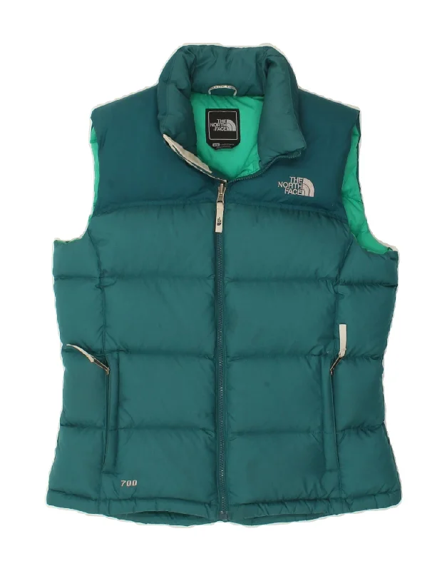 THE NORTH FACE Womens Padded Gilet UK 14 Medium Turquoise Nylon