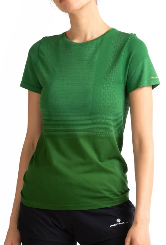 Ronhill Tech Marathon Short Sleeve Womens Running Top - Green