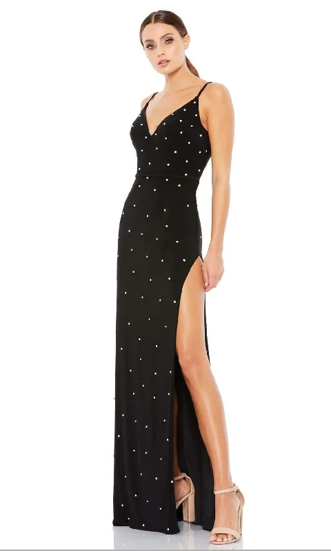 Ieena Duggal - 70232 Polka Dots Open Back Simple Prom Column Dress