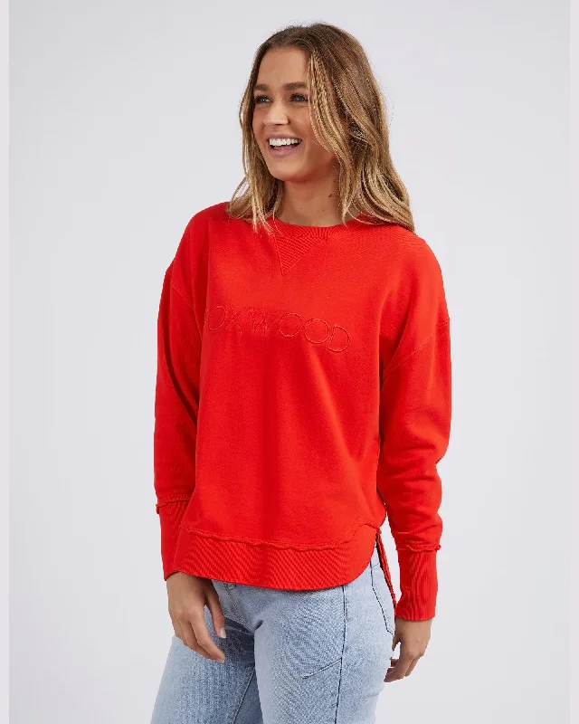 Foxwood Simplified Crew - Bright Red