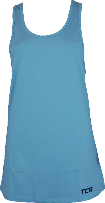 TCA Tech Racerback Womens Running Vest Tank Top - Blue