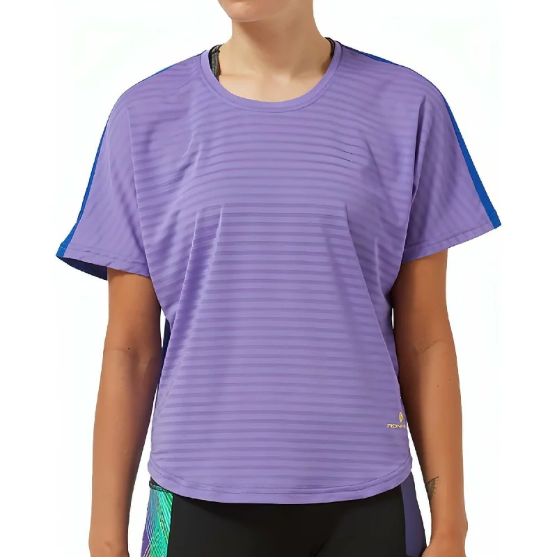 Ronhill Life Agile Short Sleeve Womens Running Top - Purple