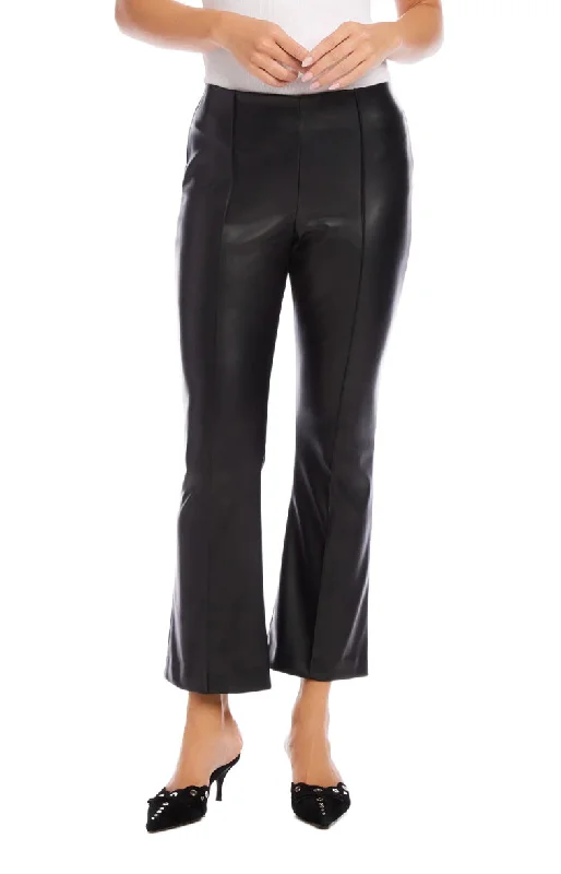 Sigourney Pintuck Faux Leather Pant Black