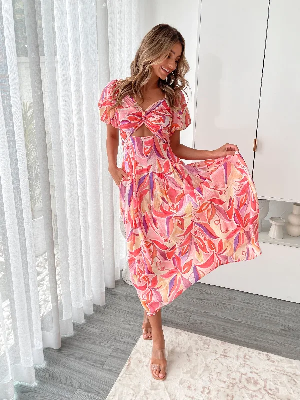 Orynn Dress - Pink Print