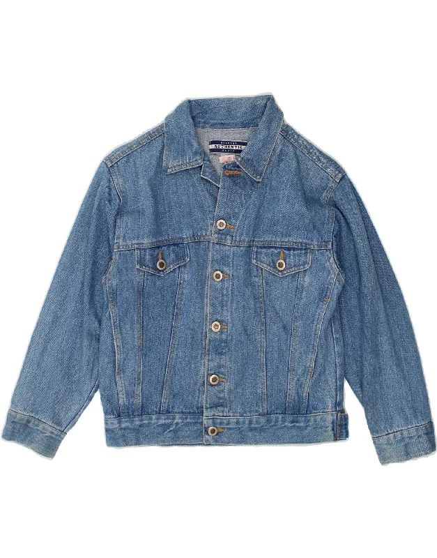 RETREAT Womens Denim Jacket UK 10 Small Blue Cotton