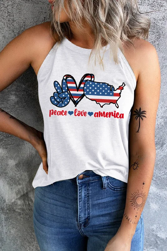 PEACE LOVE AMERICA Graphic Tank