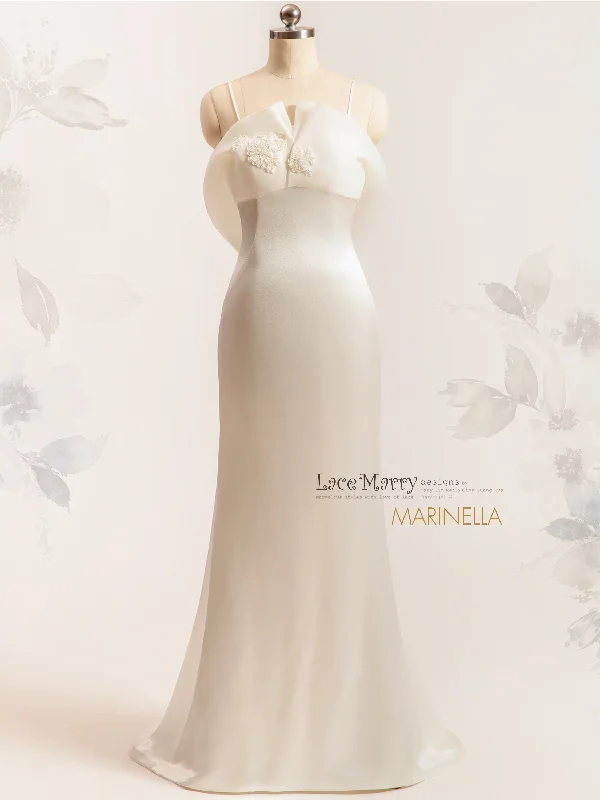 MARINELLA / Simple Wedding Dress with Luxurious Satin