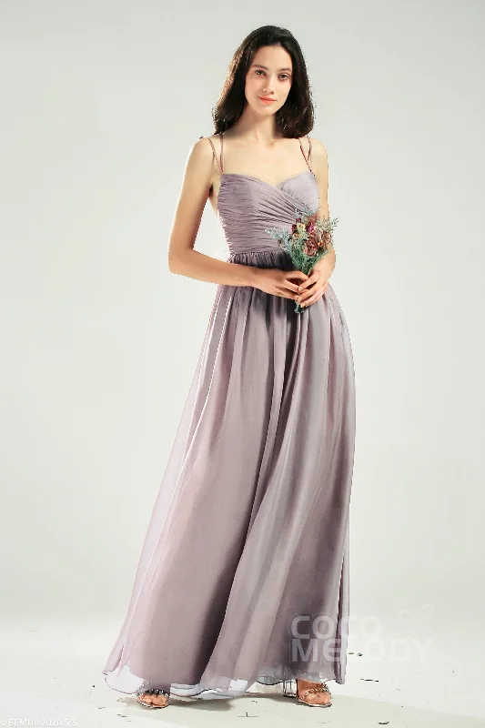 A-Line Floor Length Organza Bridesmaid Dress CB0641