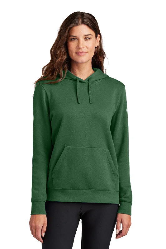 Nike Womens Club Fleece Hooded Sweatshirt Hoodie w/ Pouch Pockets - Gorge Green