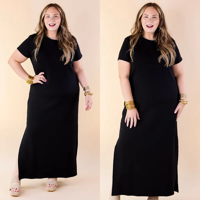 SPANX | AirEssentials Maxi T-Shirt Dress in Very Black