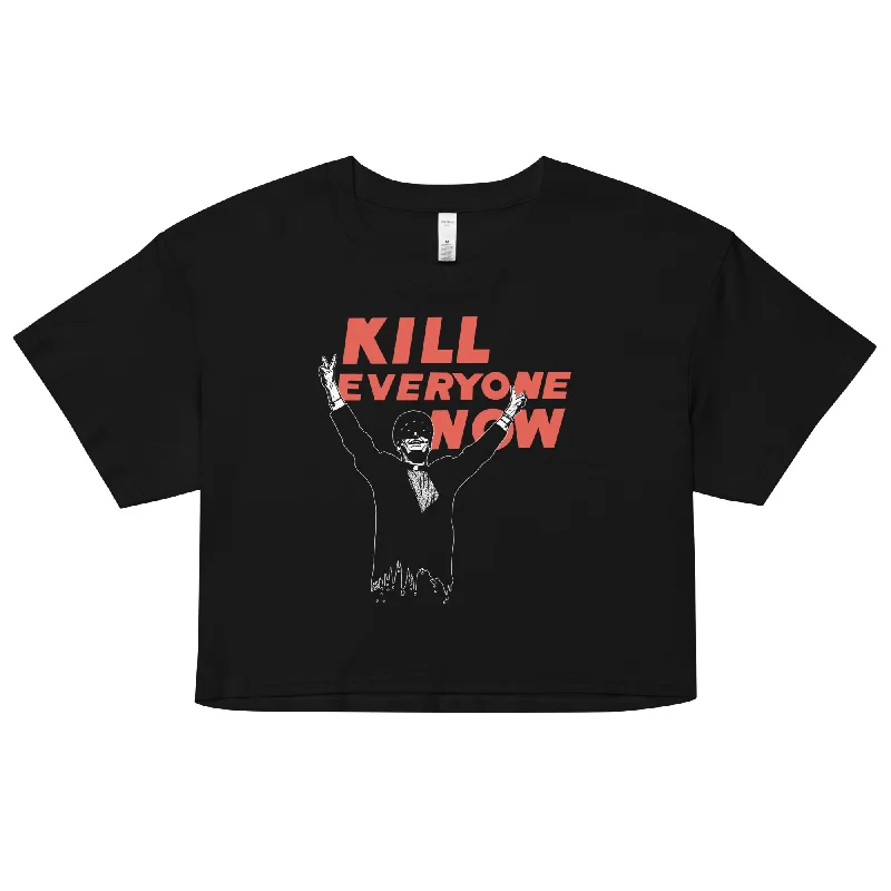 Nomeansno "Kill Everyone Now" Black Crop Top