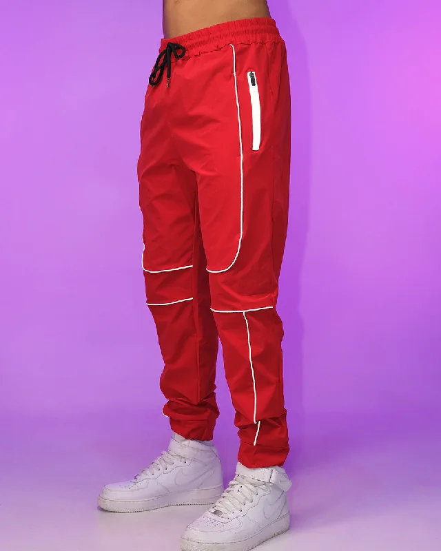 Red Reflective Unisex Joggers