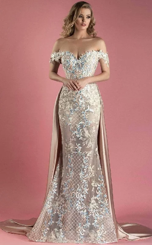 MNM Couture - K3556 Applique Embellished A-Line Gown