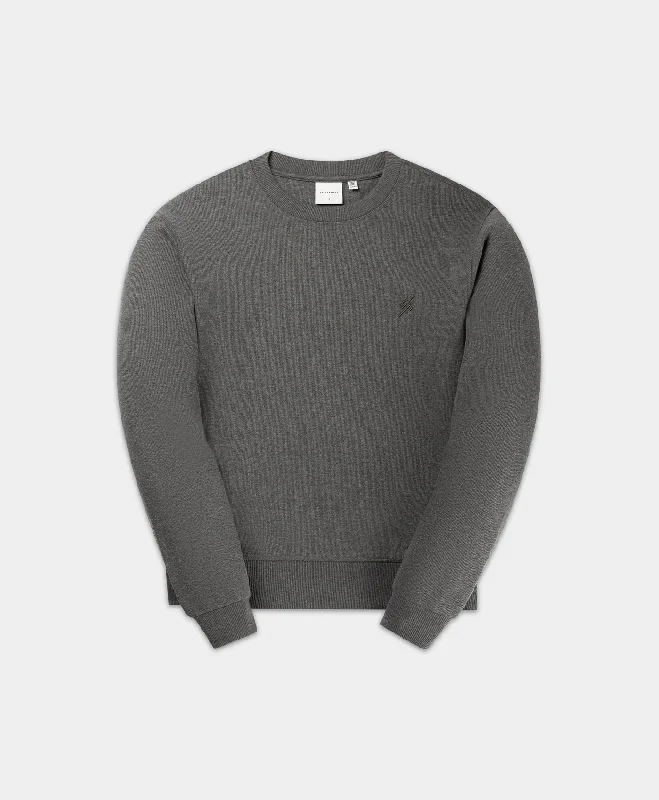 Grey Marl Mono Rib Sweater