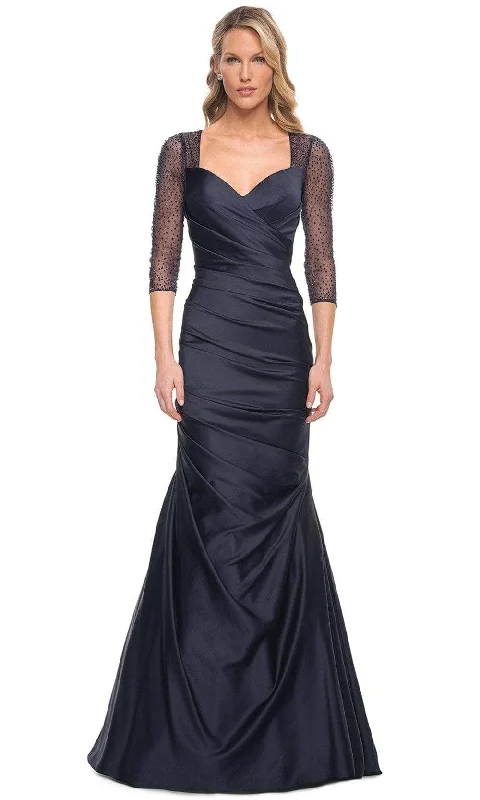 La Femme 30138SC - Beaded Illusion Mermaid Formal Dress