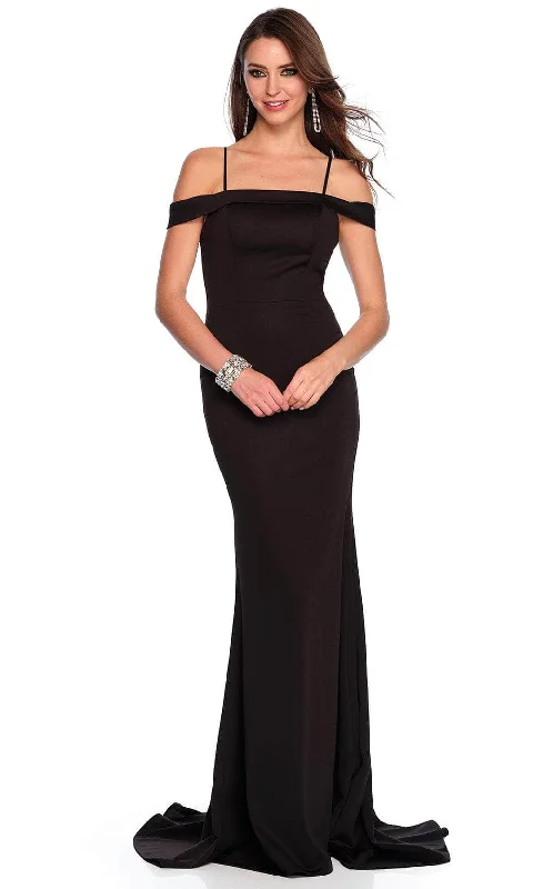 Dave & Johnny 11399 - Cold Shoulder Fitted Bodice Prom Gown